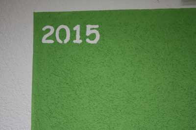 Jahreszahl auf Wandfläche