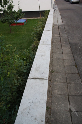 Abschlussplatten Gartenmauer